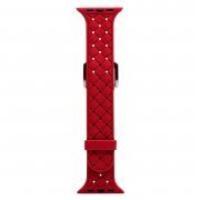 Ремешок для Apple Watch 42 mm плетеный (красный)