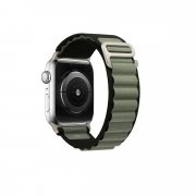 Ремешок ApW27 Alpine Loop для Apple Watch 44 mm текстиль (черно-зеленый)