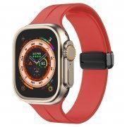 Ремешок - ApW29 для Apple Watch 45 mm силикон на магните (красный)