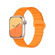 Ремешок - ApW32 для Apple Watch 42 mm силикон на магните (оранжевый)
