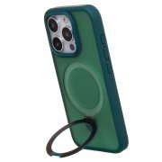 Чехол-накладка - SM088 SafeMag для Apple iPhone 15 Pro (темно-зеленая) — 3