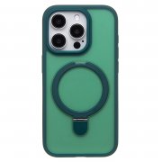 Чехол-накладка - SM088 SafeMag для Apple iPhone 15 Pro (темно-зеленая) — 1