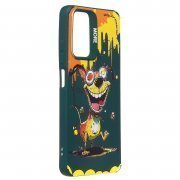 Чехол-накладка - SC335 для Xiaomi Redmi Note 11 4G Global (собака) (темно-зеленая) — 3