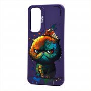 Чехол-накладка - SC335 для Samsung Galaxy A55 (A556E) (кот) (фиолетовая) (232911) — 3