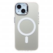Чехол-накладка SafeMag для Apple iPhone 15 (белая) — 1
