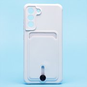 Чехол-накладка с картхолдером для Samsung Galaxy S21 FE (G990B) (белая) — 1