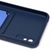 Чехол-накладка с картхолдером для Xiaomi Redmi 9i (темно-синяя) — 2