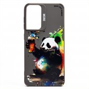Чехол-накладка для Samsung Galaxy S21 FE (G990B) (панда) (серая) — 1