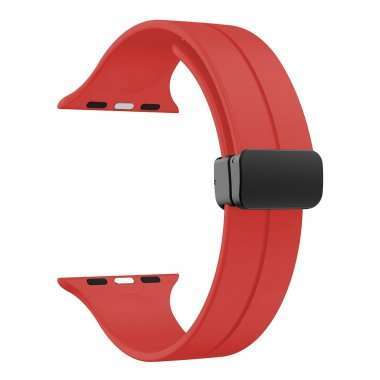 Ремешок для Apple Watch 38 mm силикон на магните (красный) — 5