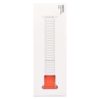 Ремешок - ApW32 для Apple Watch 42 mm силикон на магните (оранжевый) — 2