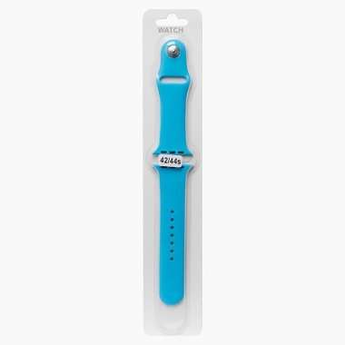 Ремешок Sport Band для Apple Watch 44 mm силикон на кнопке (S) (светло-голубой) — 1