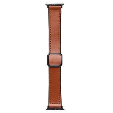 Ремешок - ApW38 Square buckle Apple Watch 41 mm экокожа (коричневый) — 1