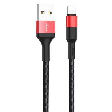 Кабель Hoco X26 (USB - lightning) 100см (черно-красный) — 1