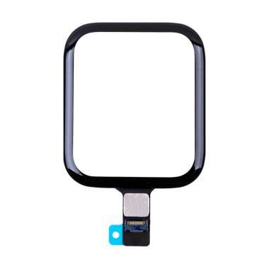 Стекло с тачскрином для Apple Watch SE 44 mm в сборе с OCA пленкой (черное) — 2