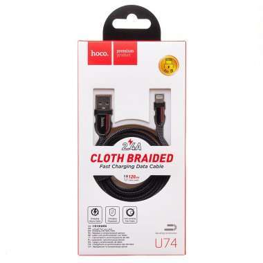 Кабель Hoco U74 (USB - lightning) 120см (черный) — 3