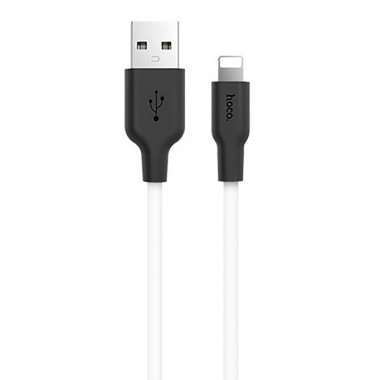 Кабель Hoco X21 Plus (USB - lightning) 100см (черно-белый) — 1